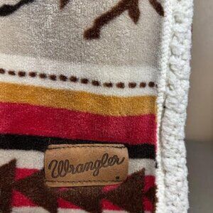 Wrangler Running Horse Country Sherpa Fleece Throw Blanket